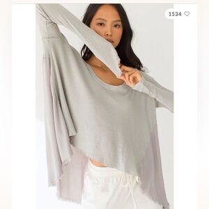 Free People Hi-Low Hem light blue shirt - M